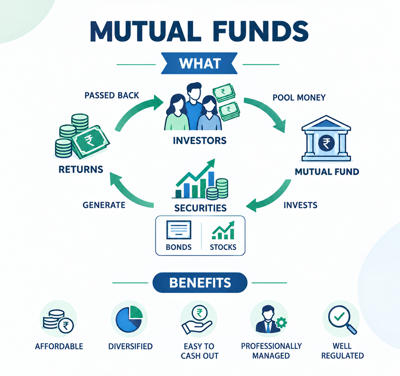 M/s FundTech Solutions — Mutual Fund Distributor reviewing live market data on premium trading dashboard